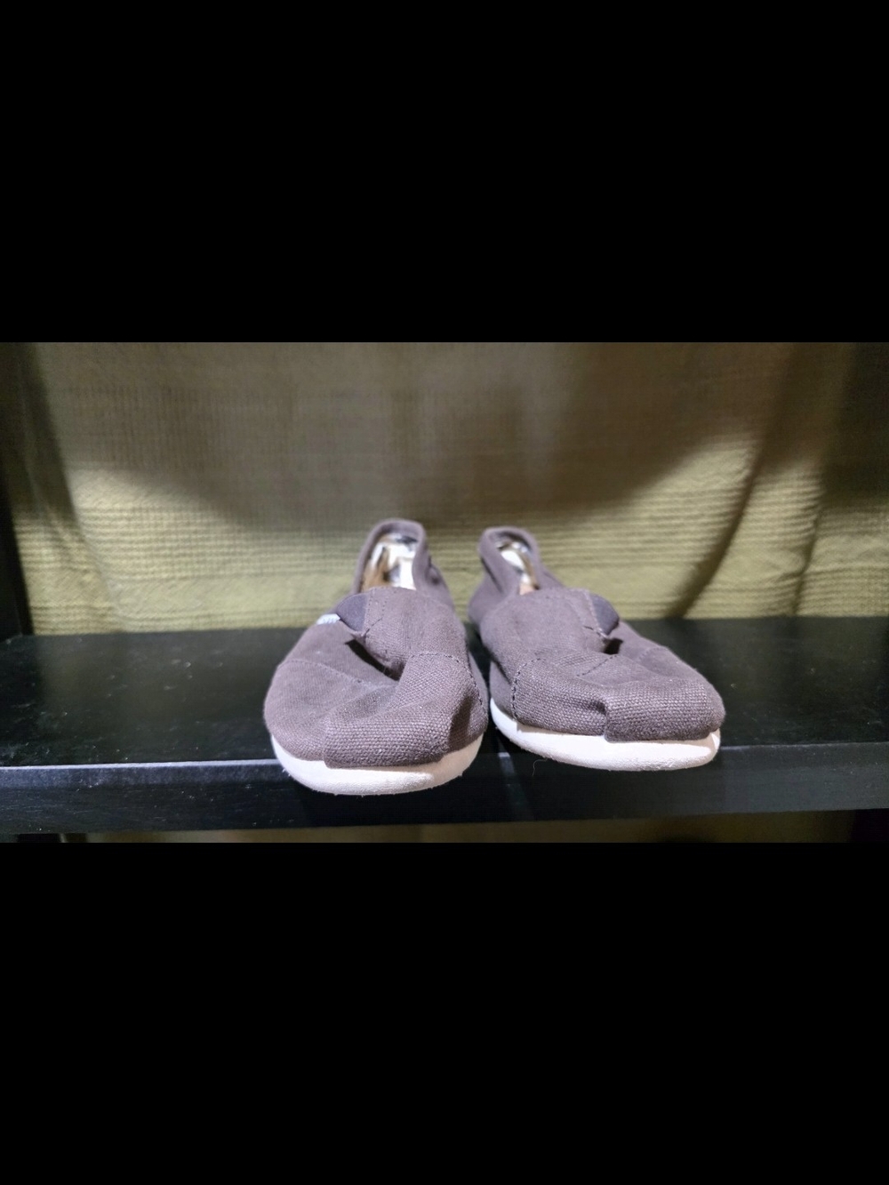 Toms Brown Canvas Classic Slip-On Flats